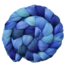 Hand painted Merino wool roving for hand spinning and felting