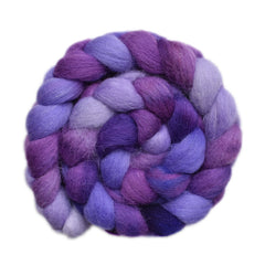 Hand painted Texel / Blackface / Lleyn wool roving for hand spinning and felting