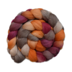 Hand painted Punta Arenas wqol roving for hand spinning and felting