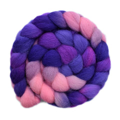 Hand painted Galway wool roving for hand spinning and felting