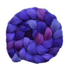 Hand  painted Galway wool roving for hand spinning and felting