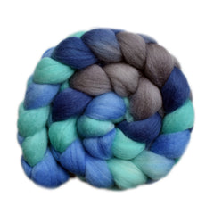 Hand painted Falkland wool roving for hand spinning and felting