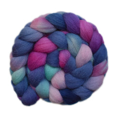 Hand  painted Galway wool roving for hand spinning and felting