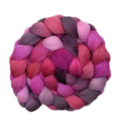 Hand painted Galway wool roving for hand spinning and felting