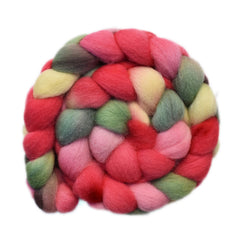 Hand painted Finn wool roving for hand spinning and felting