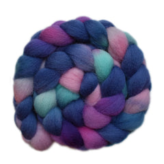 Hand  painted Galway wool roving for hand spinning and felting