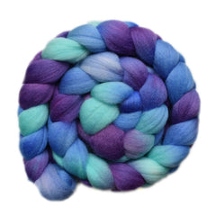 Hand painted Punta Arenas Merino wool roving for hand spinning and felting