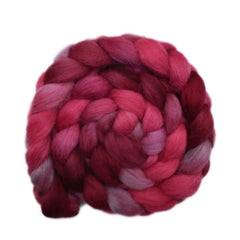 Hand painted Norwegian wool roving for hand spinning and felting