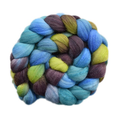 Silk / Polwarth 15/85% Wool Roving - Crag View - 4.2 ounces