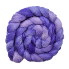 Hand painted Norwegian wool roving for hand spinning and felting