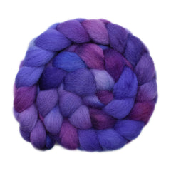 Hand painted Galway wool roving for hand spinning and felting