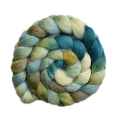 Hand painted Finn wool roving for hand spinning and felting