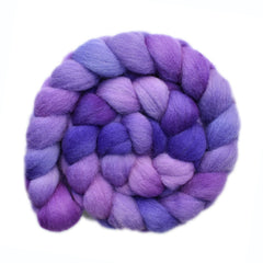 Hand painted Finn wool roving for hand spinning and felting