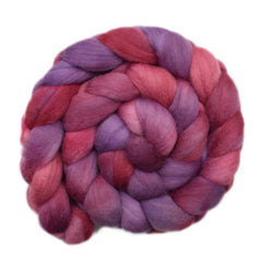 Hand painted South American wool roving for hand spinning and felting