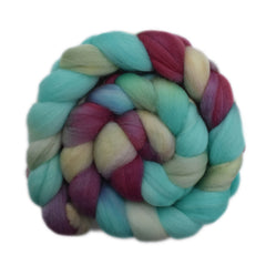 Hand painted South American wool roving for hand spinning and felting