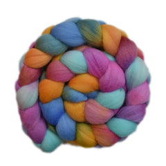 Hand painted Punta Arenas wqol roving for hand spinning and felting