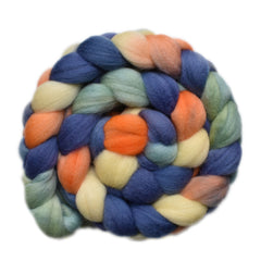 Hand painted Punta Arenas Merino wool roving for hand spinning and felting