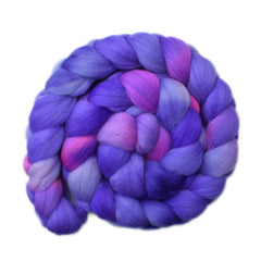Hand painted Merino wool roving for hand spinning and felting
