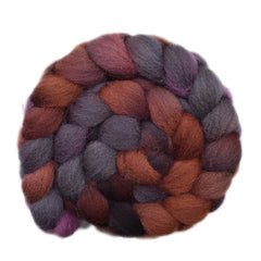 Hand painted Galway wool roving for hand spinning and felting