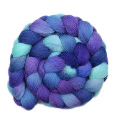 Hand painted Galway wool roving for hand spinning and felting