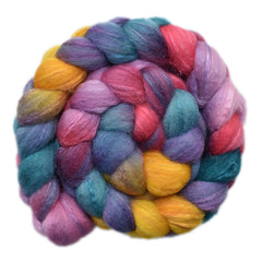 Silk / BFL 25/75% Wool Roving - Roundabout 2 - 4.1 ounces