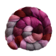 Hand painted Falkland wool roving for hand spinning and felting