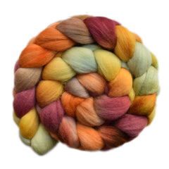 Hand painted Punta Arenas wool roving for hand spinning and felting