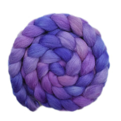 Hand painted Norwegian wool roving for hand spinning and felting