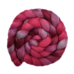 Hand painted Norwegian wool roving for hand spinning and felting