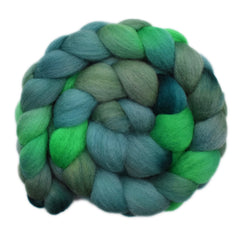 Hand painted Falkland wool roving for hand spinning and felting