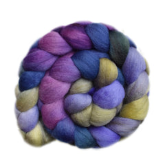 Hand painted Falkland wool roving for hand spinning and felting
