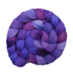 Hand painted Galway wool roving for hand spinning and felting