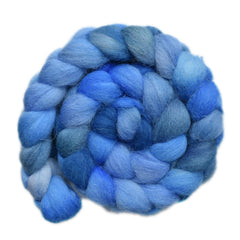 Hand painted Texel/Blackface/Lleyn wool roving for hand spinning and felting
