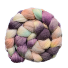 Hand painted Falkland wool roving for hand spinning and felting