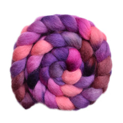Hand painted Finn wool roving for hand spinning and felting