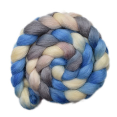Hand painted Norwegian Lustre wool roving for hand spinning and felting