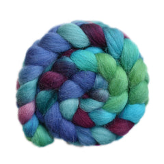 Hand painted Scandinavian Mountain wool roving for hand spinning and felting