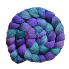 Hand painted Cormo wool roving for hand spinning and felting