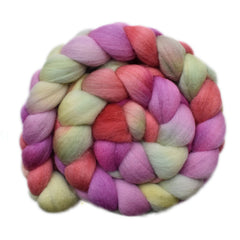 Hand painted South American wool roving for hand spinning and felting