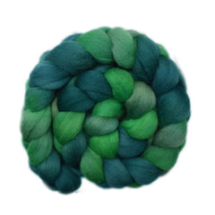 Hand painted Falkland wool roving for hand spinning and felting