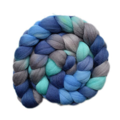 Hand painted South American wool roving for hand spinning and felting