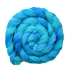 Hand painted Norwegian wool roving for hand spinning and felting