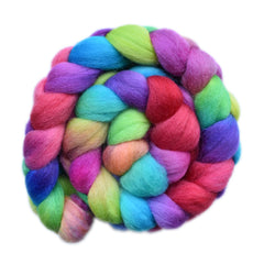Hand painted Falkland wool roving for hand spinning and felting