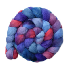 Hand painted Falkland wool roving for hand spinning and felting
