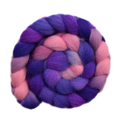 Hand painted Galway wool roving for hand spinning and felting