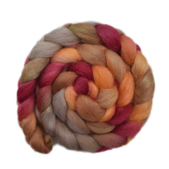 Hand painted Norwegian wool roving for hand spinning and felting