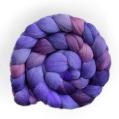 Hand painted Punta Arenas Merino wool roving for hand spinning and felting