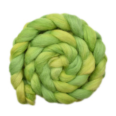 Hand painted Norwegian Lustre wool roving for hand spinning and felting