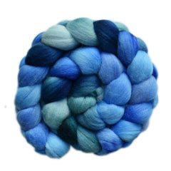 Hand painted Punta Arenas wool roving for hand spinning and felting