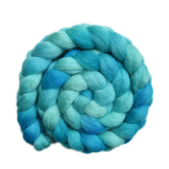 Hand painted Finn wool roving for hand spinning and felting